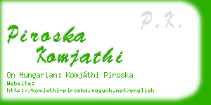 piroska komjathi business card